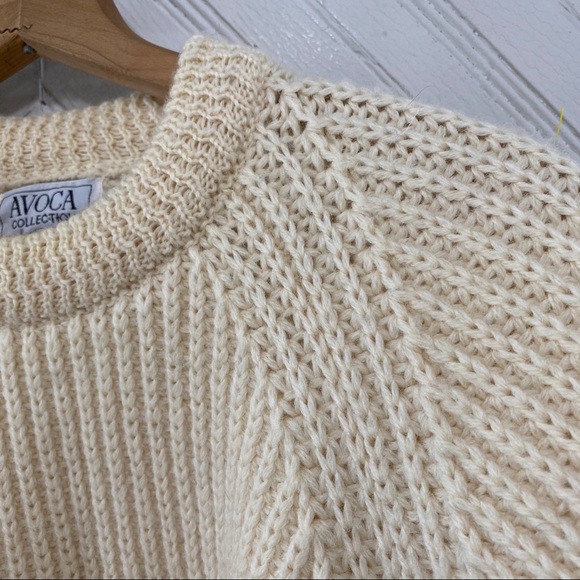 Vintage Ireland Made Chunky Knit Wool Sweater - Picture 8 of 13